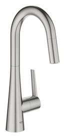 GROHE SuperSteel Infinity&trade; Single Handle Pull Out Kitchen Faucet 