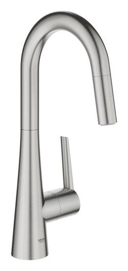 Single Handle Pull Out Kitchen Faucet in SuperSteel Infinity&trade;
