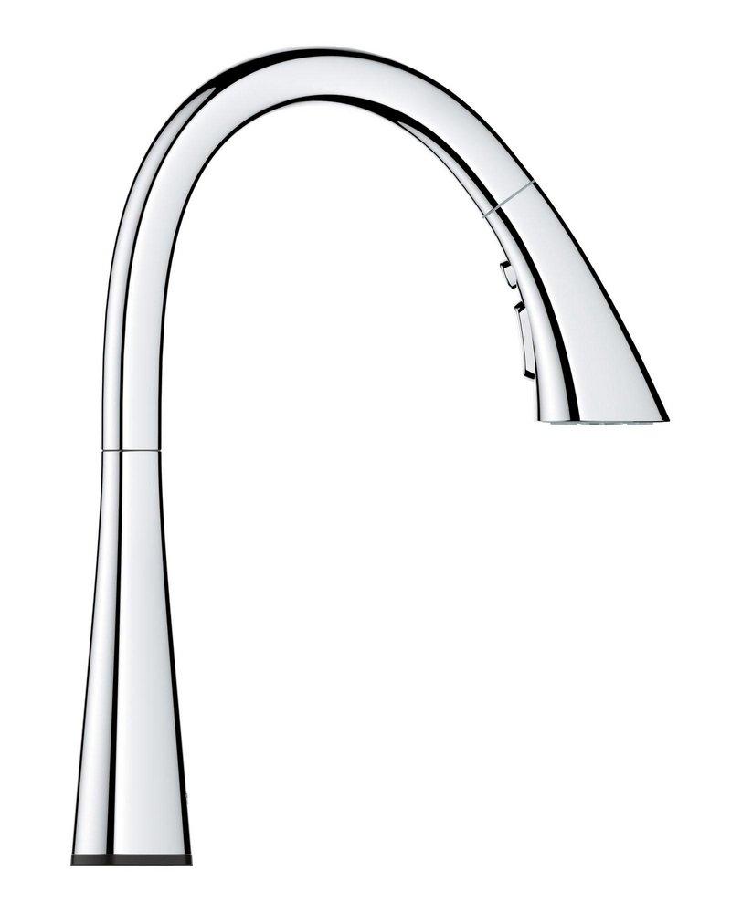 GROHE Chrome Single Handle Pull Down Kitchen Faucet 