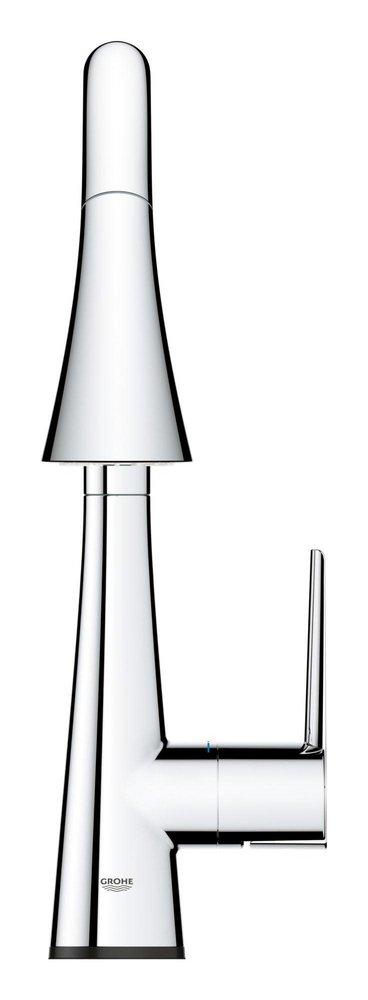 GROHE Chrome Single Handle Pull Down Kitchen Faucet 