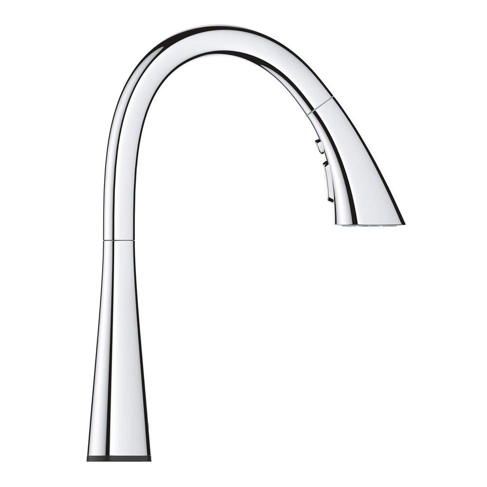 GROHE Chrome Single Handle Pull Down Kitchen Faucet 