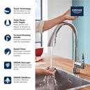 GROHE Chrome Single Handle Pull Down Kitchen Faucet 