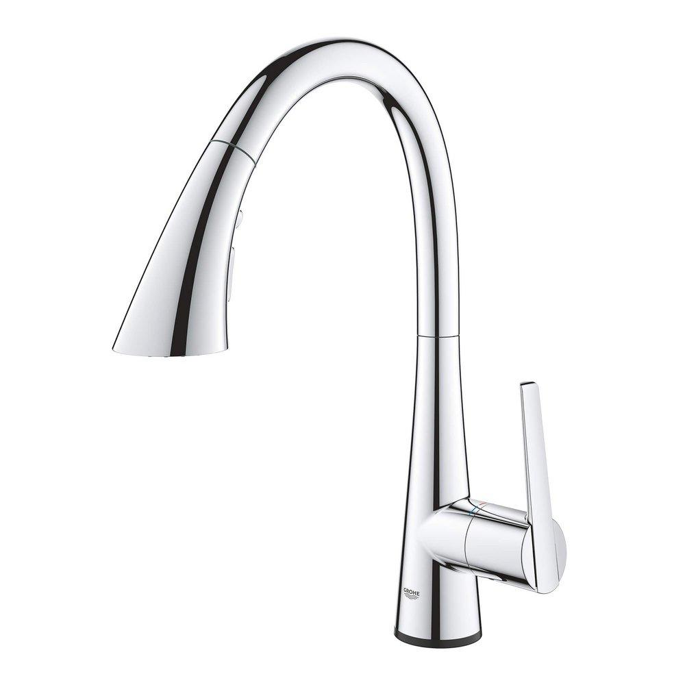 GROHE Chrome Single Handle Pull Down Kitchen Faucet 