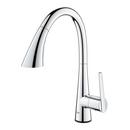 GROHE Chrome Single Handle Pull Down Kitchen Faucet 