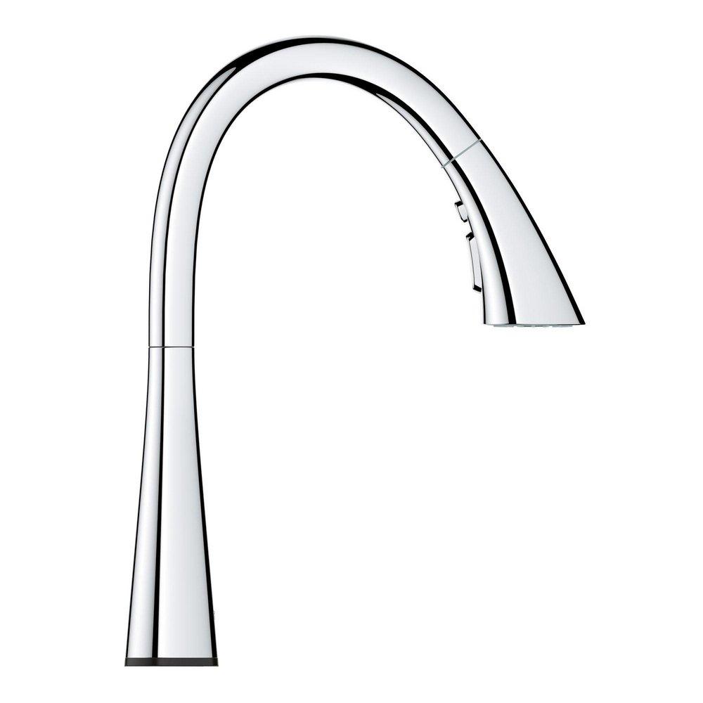 GROHE Chrome Single Handle Pull Down Kitchen Faucet 