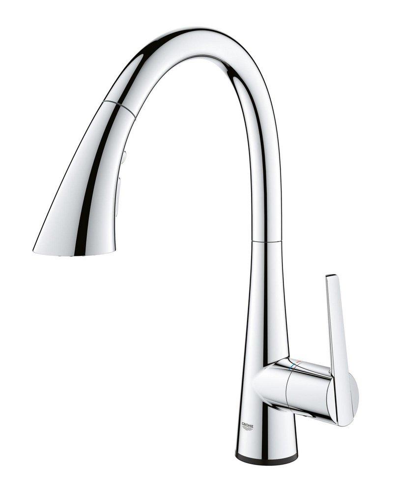 GROHE Chrome Single Handle Pull Down Kitchen Faucet 