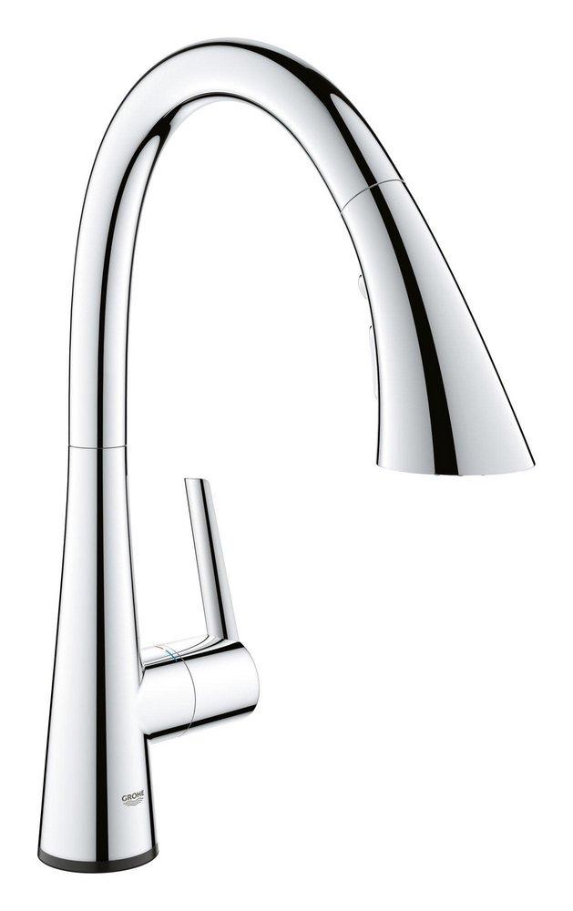 GROHE Chrome Single Handle Pull Down Kitchen Faucet 