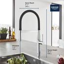 GROHE Sunrise Single Handle Pull Out Kitchen Faucet 