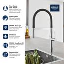 GROHE Sunrise Single Handle Pull Out Kitchen Faucet 