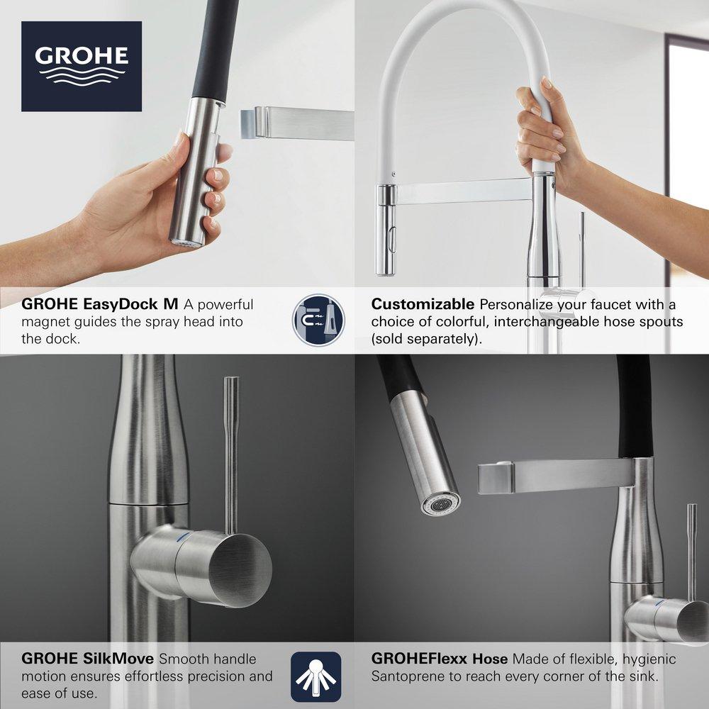 GROHE Sunrise Single Handle Pull Out Kitchen Faucet 