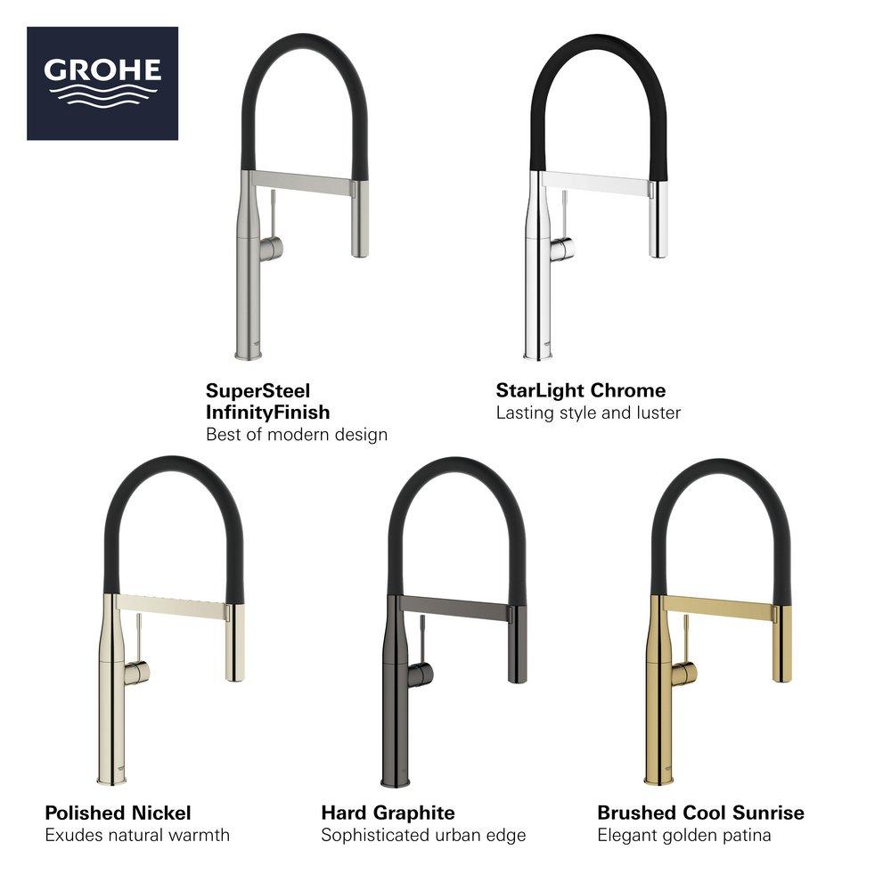 GROHE Sunrise Single Handle Pull Out Kitchen Faucet 