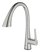 GROHE SuperSteel Infinity Single Handle Pull Out Kitchen Faucet 