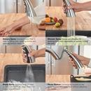GROHE SuperSteel Infinity Single Handle Pull Out Kitchen Faucet 