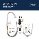 GROHE SuperSteel Infinity Single Handle Pull Out Kitchen Faucet 