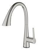 GROHE SuperSteel Infinity&trade; Single Handle Pull Out Kitchen Faucet 