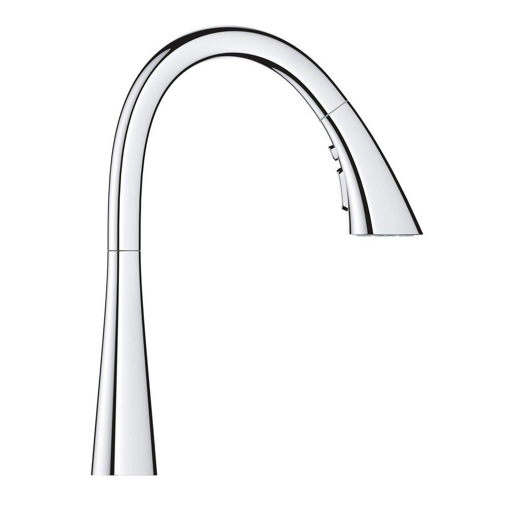 GROHE StarLight Chrome Monoblock Single Handle Pull Out Kitchen Faucet 