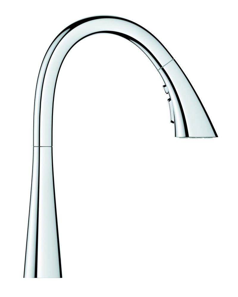 GROHE StarLight Chrome Monoblock Single Handle Pull Out Kitchen Faucet 