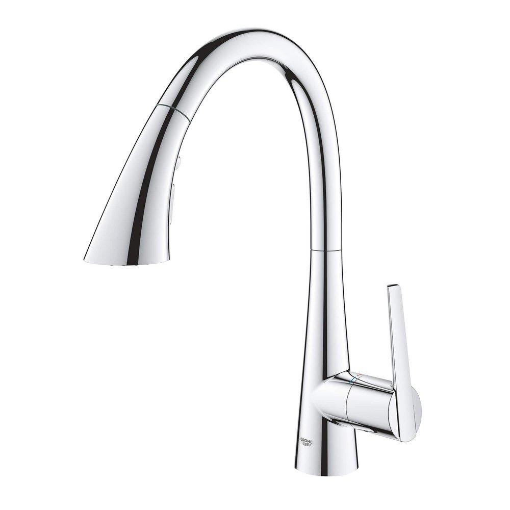 GROHE StarLight Chrome Monoblock Single Handle Pull Out Kitchen Faucet 