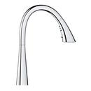 GROHE StarLight&reg; Chrome Monoblock Single Handle Pull Out Kitchen Faucet 
