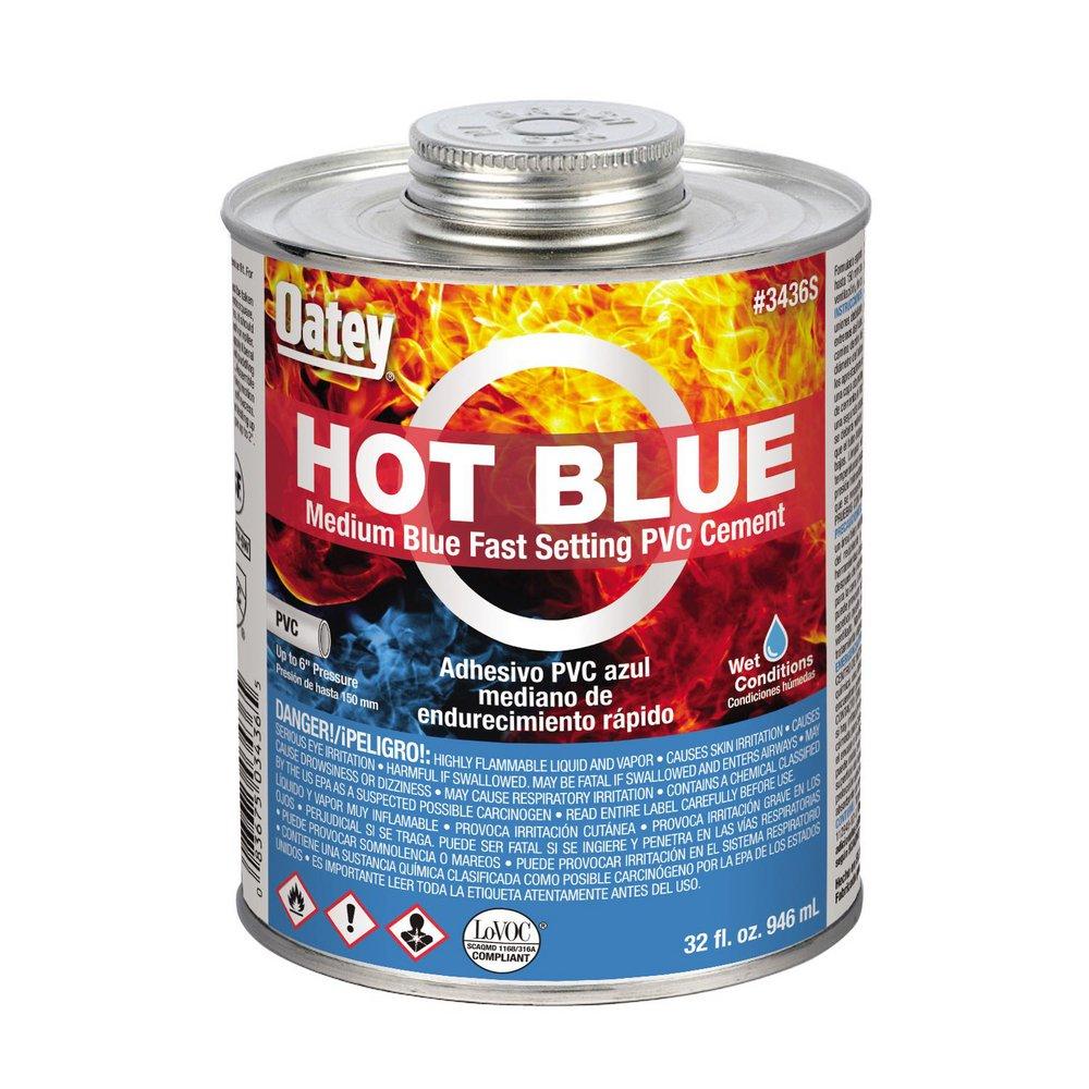 Oatey&reg; Blue Fast Set PVC Blue Pipe Cement 
