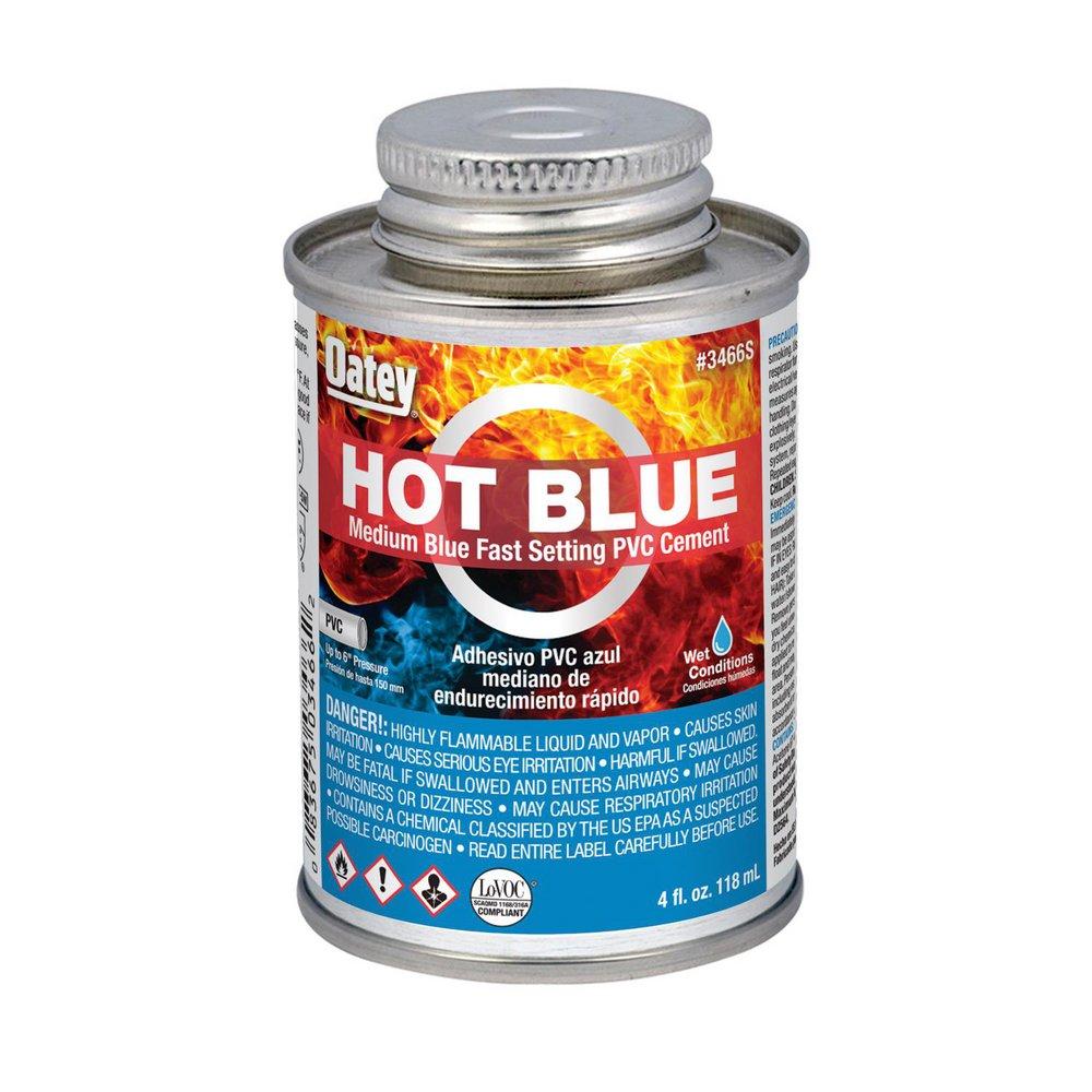 Oatey&reg; Blue Fast Set PVC Blue Pipe Cement 