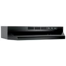 30-INCH DUCTLESS UNDER CABINET RANGE HOOD WITH LIGHT IN BLACK WITH EZ1 INSTALLATION SYSTEM 
