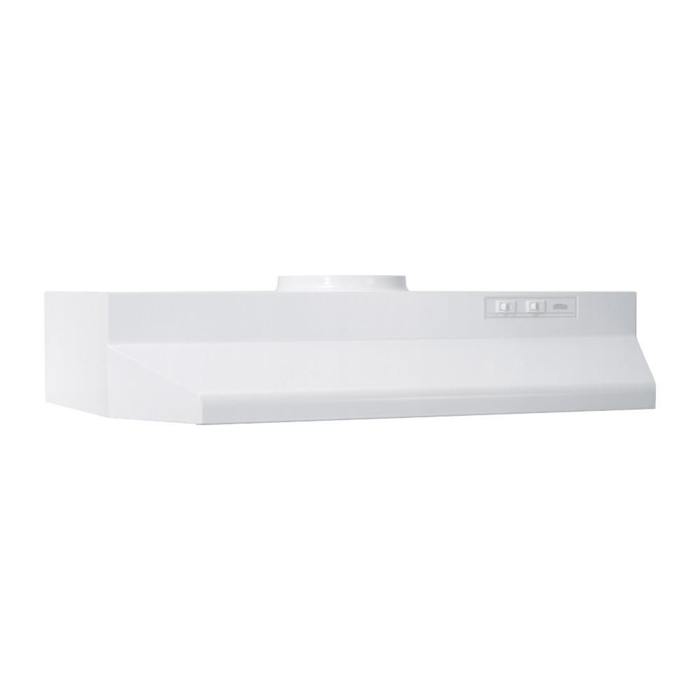 30-INCH UNDER CABINET RANGE HOOD WITH LIGHT IN WHITE WITH EZ1 INSTALLATION SYSTEM 