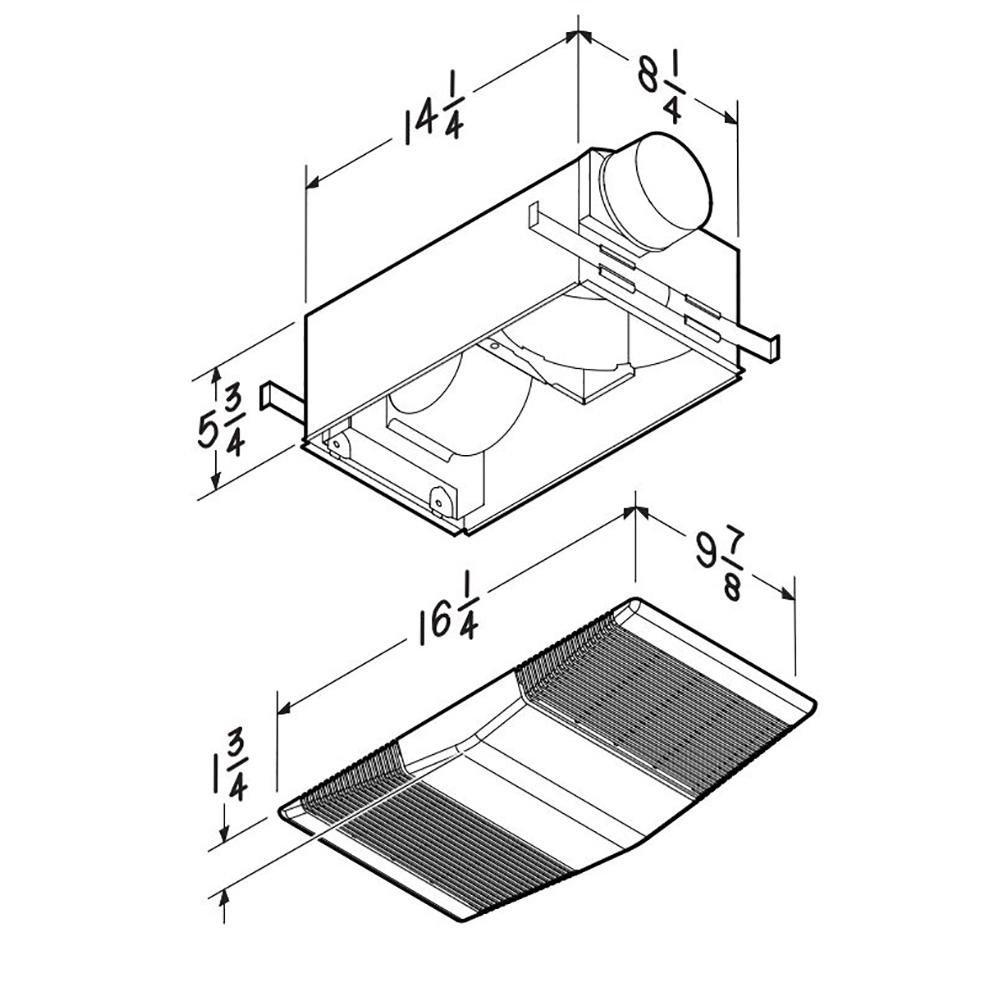 Broan White Bathroom Exhaust Fan in White 