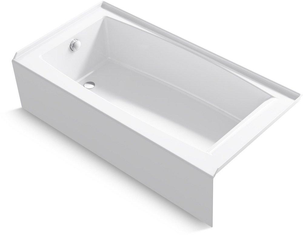 KOHLER White 60 x 30-1/4 in. Soaker Alcove Bathtub in White 