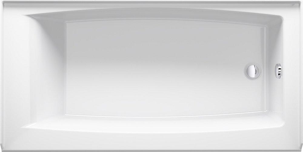 KOHLER White 60 x 30-1/4 in. Soaker Alcove Bathtub in White 