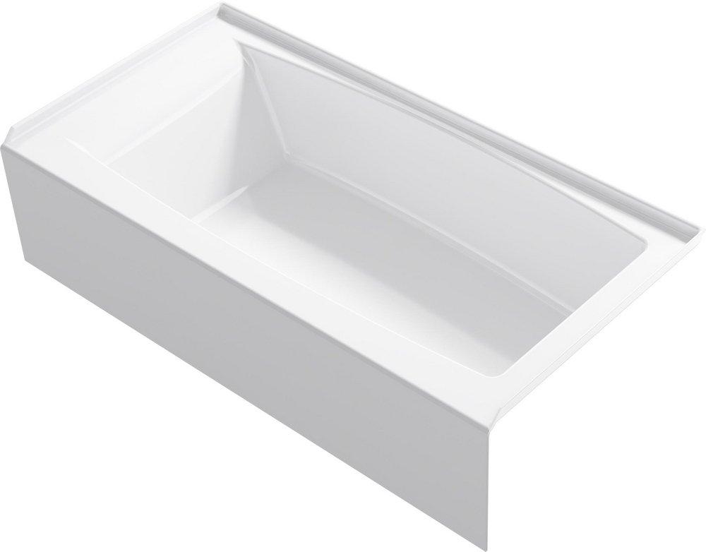 KOHLER White 60 x 30-1/4 in. Soaker Alcove Bathtub in White 