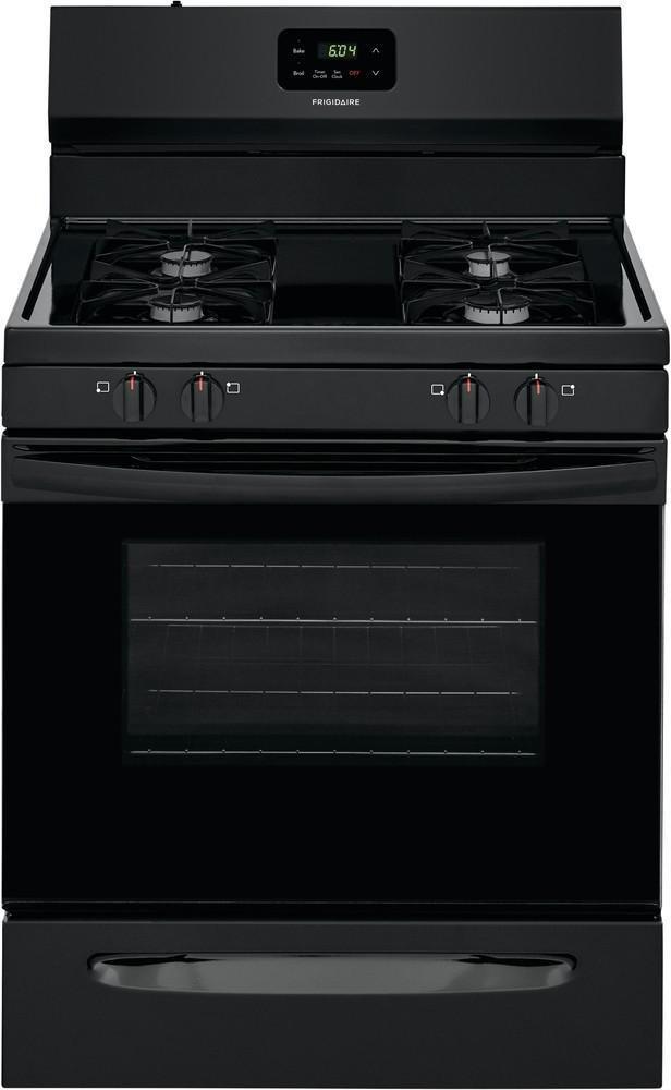 Frigidaire Black 29-7/8 in. Gas 4-Burner Sealed Freestanding Range 