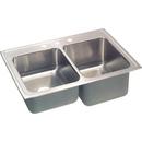 33 X 22 One Hole Double Bowl Stainless Steel SINK Lustertone 