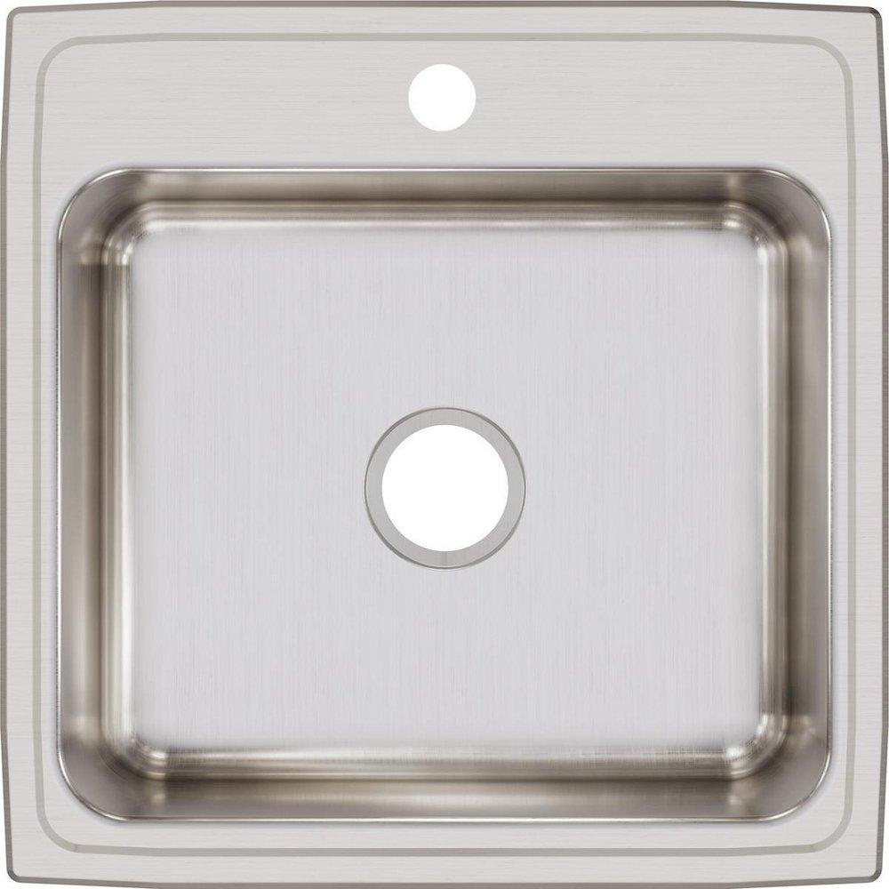 Elkay Lustertone 22 x 22 in. Stainless Steel Single Bowl Drop-in Kitchen Sink in Lustrous Satin 