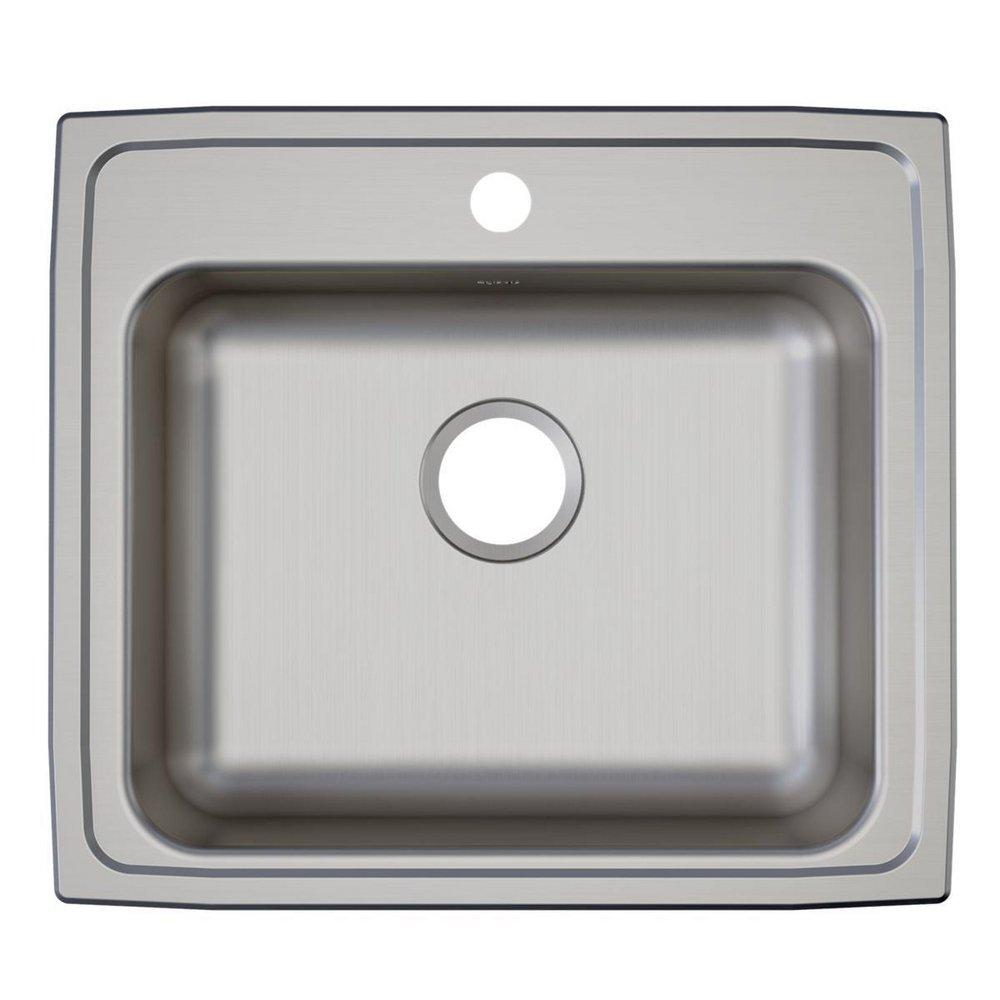 Elkay Lustrous Satin 22 x 19-1/2 in. Stainless Steel Single Bowl Drop-in Kitchen Sink in Lustrous Satin 