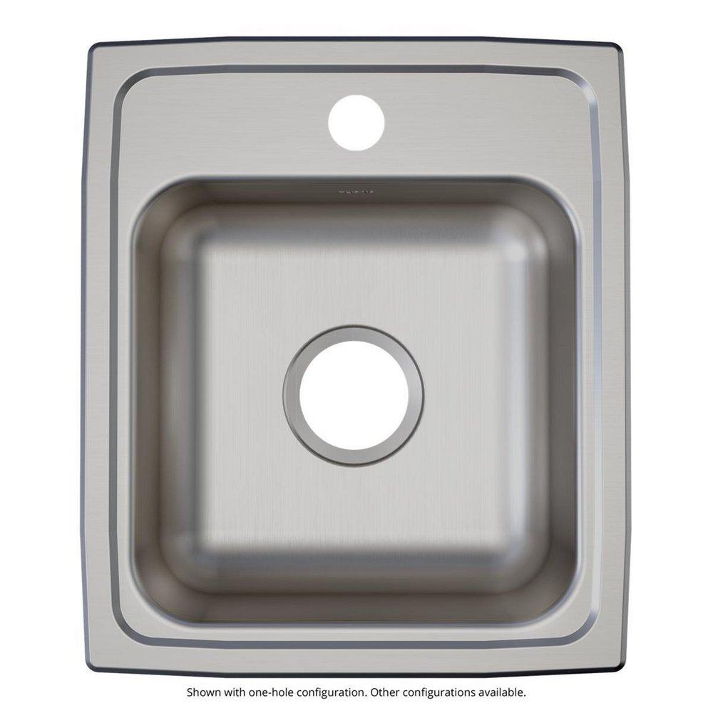 Elkay Lustrous Satin 15 x 17-1/2 in. 2 Hole Drop-in Stainless Steel Bar Sink 