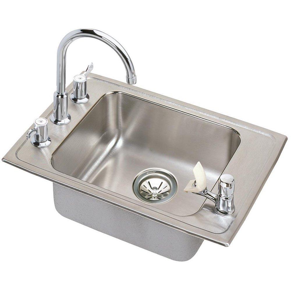 Elkay Lustrous Satin 25 x 17 x 5-1/2 in. Drop-in Classroom Sink 