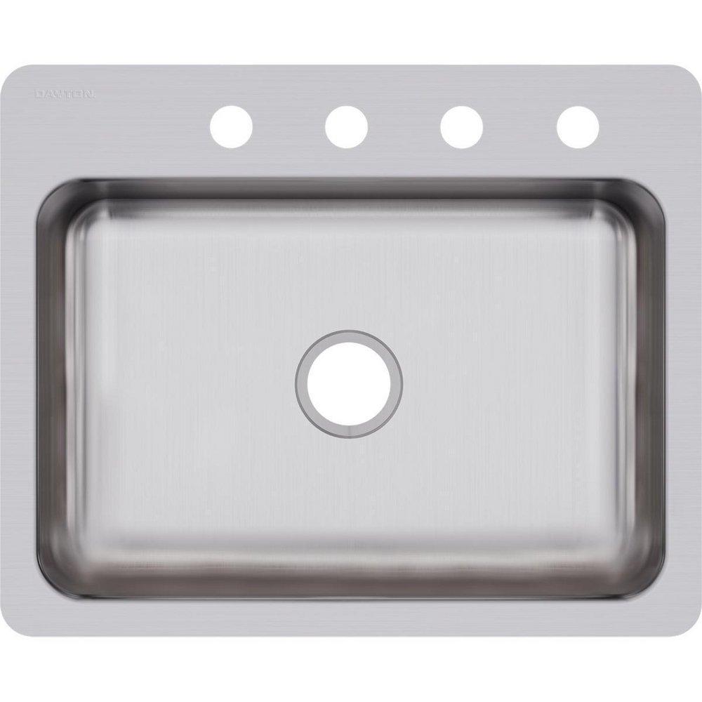 Elkay Lustrous Satin 19-1/2 x 22 in. Stainless Steel Single Bowl Drop-in Kitchen Sink in Lustrous Satin 