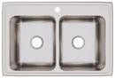 Elkay Lustrous Satin 33 x 22 in. Stainless Steel Double Bowl Drop-in Kitchen Sink in Lustrous Satin 