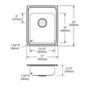 Elkay Lustrous Satin 17 x 22 in. Stainless Steel Single Bowl Drop-in Kitchen Sink in Lustrous Satin 