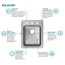 Elkay Lustrous Satin 17 x 22 in. Stainless Steel Single Bowl Drop-in Kitchen Sink in Lustrous Satin 