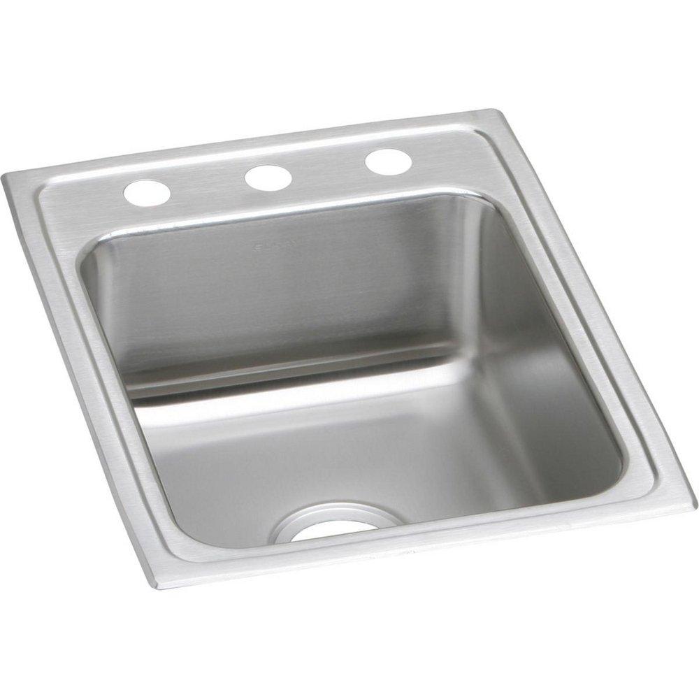 Elkay Lustrous Satin 17 x 22 in. Stainless Steel Single Bowl Drop-in Kitchen Sink in Lustrous Satin 