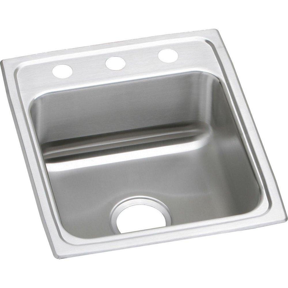 Elkay Lustrous Satin 15 X 20 In. Singlebowl ADA Sink Stainless Steel 