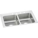 Elkay Stainless Steel 1 Hole Double Bowl Top Mount Sink 