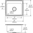 Dayton Satin 25 x 19 in. Stainless Steel Double Bowl Drop-in Kitchen Sink in Satin 