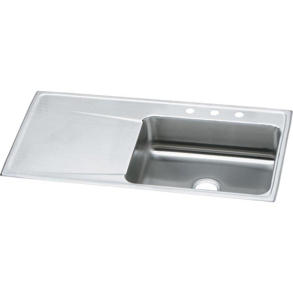 Elkay Lustrous Satin 43X22 2H 1B SS TM KITC SINK *GOURME 