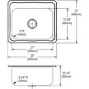 Elkay Brushed Satin 25 x 22 in. Stainless Steel Single Bowl Drop-in Kitchen Sink in Brushed Satin 
