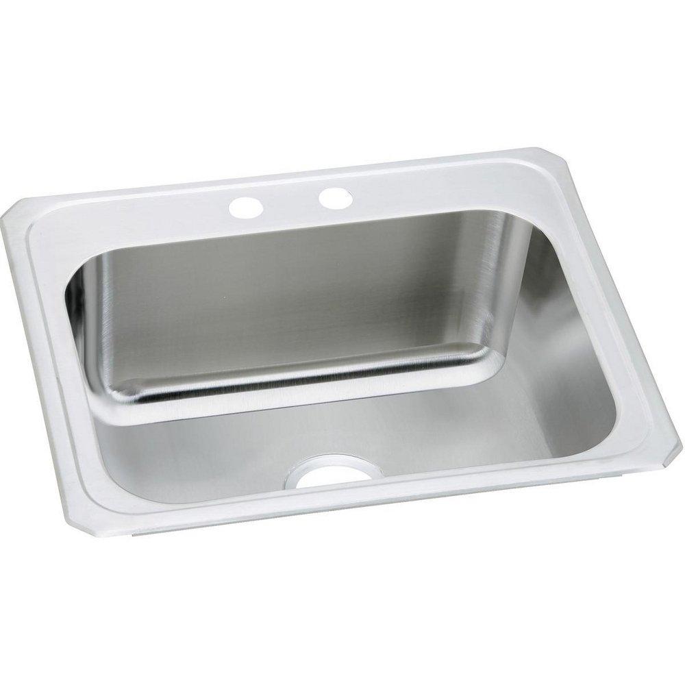 Elkay Brushed Satin 25 x 22 in. Stainless Steel Single Bowl Drop-in Kitchen Sink in Brushed Satin 