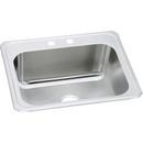 25 x 22 in. 2 Hole Stainless Steel Single Bowl Drop-in Kitchen Sink in Brushed Satin