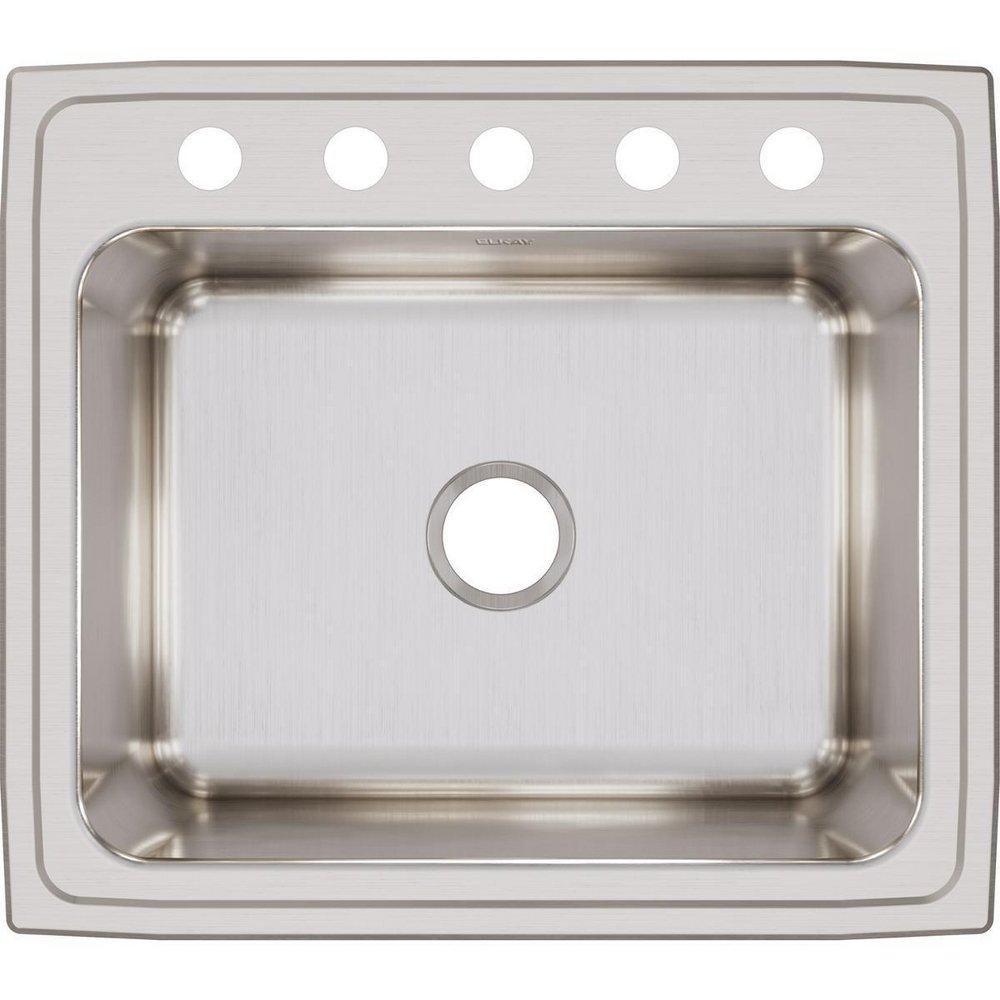 Elkay Lustrous Satin 17 x 16 in. Stainless Steel Single Bowl Drop-in Kitchen Sink in Lustrous Satin 